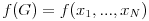 f(G)=f(x_{1},...,x_{N})