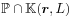 \mathbb{P}\cap\mathbb{K}({\boldsymbol{r}},L)