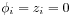 \phi _{i}=z_{i}=0