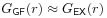 G_{{{\sf GF}}}(r)\approx G_{{{\sf EX}}}(r)