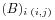 \displaystyle(B)_{{i\;(i,j)}}