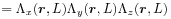 \displaystyle=\Lambda _{x}({\boldsymbol{r}},L)\Lambda _{y}({\boldsymbol{r}},L)\Lambda _{z}({\boldsymbol{r}},L)