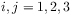 i,j=1,2,3