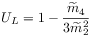 U_{L}=1-\frac{\widetilde{m}_{4}}{3\widetilde{m}_{2}^{2}}