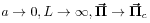 a\rightarrow 0,L\rightarrow\infty,\mbox{\boldmath$\vec{\Pi}$\unboldmath}\rightarrow\mbox{\boldmath$\vec{\Pi}$\unboldmath}_{c}