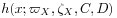 h(x;\varpi _{X},\zeta _{X},C,D)