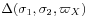 \Delta(\sigma _{1},\sigma _{2},\varpi _{X})