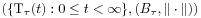 (\{\mbox{\rm T}_{\tau}(t):0\leq t<\infty\},(B_{\tau},\|\cdot\|))