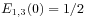 E_{{1,3}}(0)=1/2