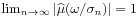 \lim _{{n\to\infty}}|\widehat{\mu}(\omega/\sigma _{n})|=1