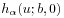 h_{\alpha}(u;b,0)