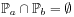 \mathbb{P}_{a}\cap\mathbb{P}_{b}=\emptyset