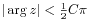 |\arg z|<\frac{1}{2}C\pi