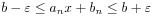 b-\varepsilon\leq a_{n}x+b_{n}\leq b+\varepsilon