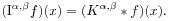 (\mathrm{I}^{{\alpha,\beta}}f)(x)=(K^{{\alpha,\beta}}*f)(x).