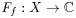 \mathit{F}_{f}:X\to\mathbb{C}