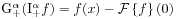 \mathrm{G}^{{\alpha}}_{{+}}(\mathrm{I}_{{+}}^{{\alpha}}f)=f(x)-{\mathcal{F}}\left\{ f\right\}(0)