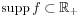 \mathrm{supp}\, f\subset\mathbb{R}_{+}