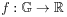 f:\mathbb{G}\to\mathbb{R}