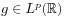 g\in L^{{p}}(\mathbb{R})