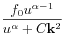 \displaystyle\frac{f_{0}u^{{\alpha-1}}}{u^{\alpha}+C\mathbf{k}^{2}}