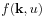 \displaystyle f(\mathbf{k},u)