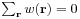 \sum _{\mathbf{r}}w(\mathbf{r})=0