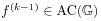 f^{{(k-1)}}\in\mathrm{AC}(\mathbb{G})