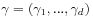 \gamma=(\gamma _{1},...,\gamma _{d})