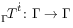 {\rule[-2.0pt]{0.0pt}{10.0pt}_{{\Gamma}}\! T}^{{\dot{t}}}\colon\Gamma\to\Gamma